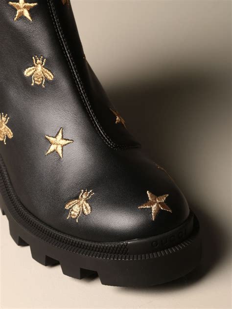 gucci star and bee embroidered boots dhgate|gucci ankle boots with pearls.